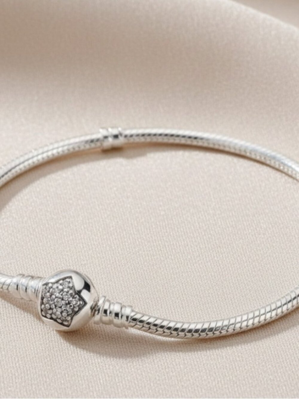 Pandora Silver Bracelet with Sparkling Accents